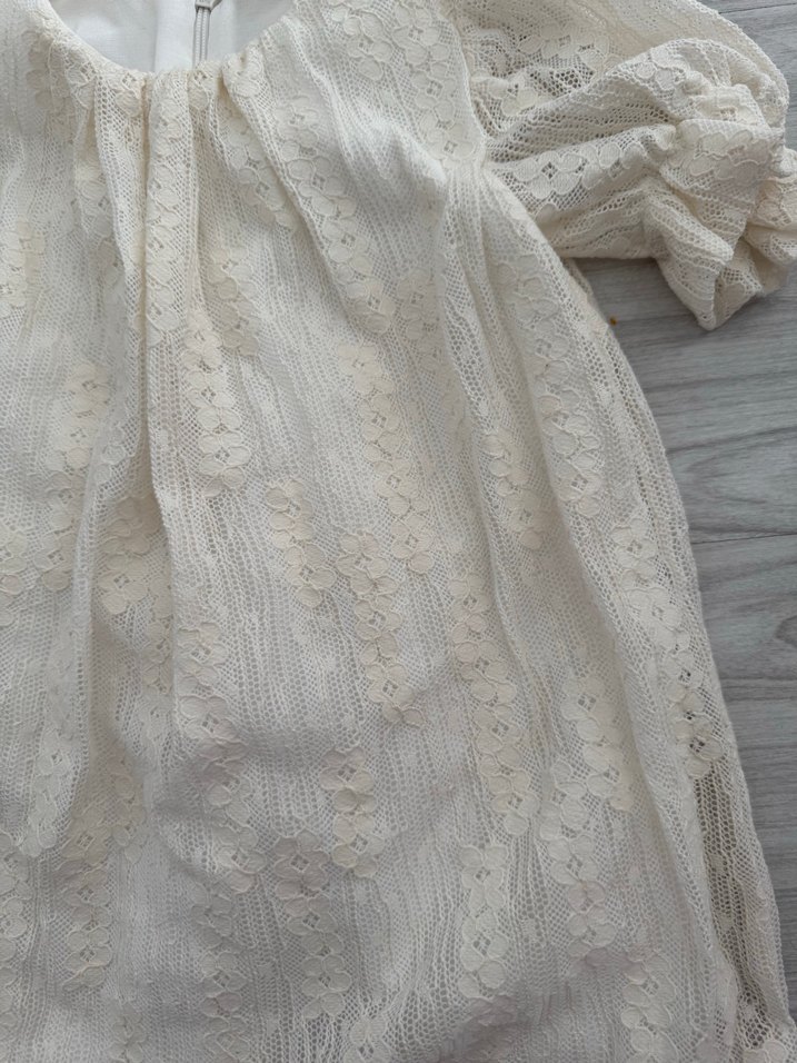 Kız Çocuk Beyaz Dantel Bohem Elbise - Görsel 2