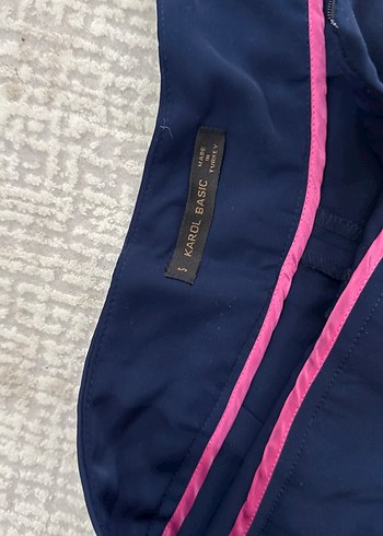 Lacivert Kadın bol paça Kumaş Pantolon - Görsel 4