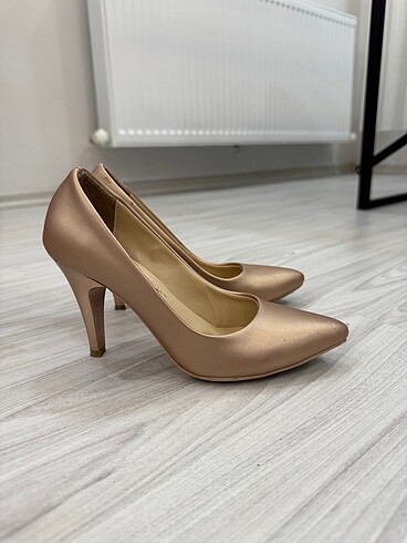 Pembe altın gold renk stiletto - Görsel 2