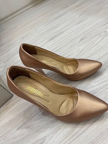 Pembe altın gold renk stiletto - Görsel 4