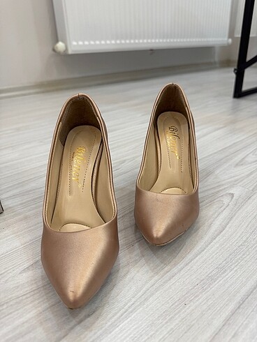 Pembe altın gold renk stiletto - Görsel 6