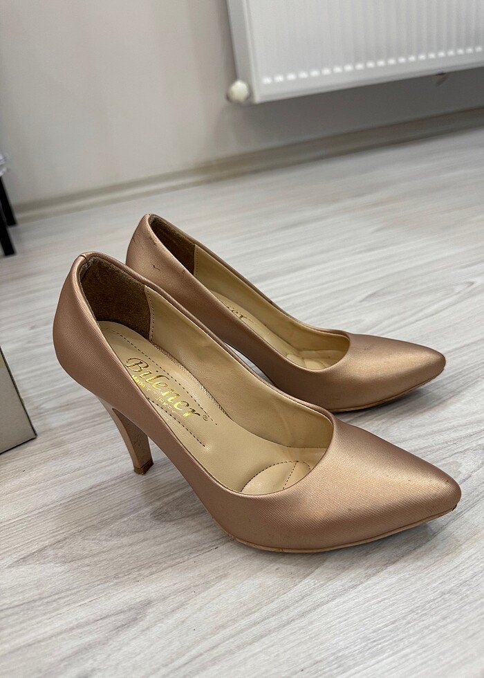 Pembe altın gold renk stiletto - Görsel 3