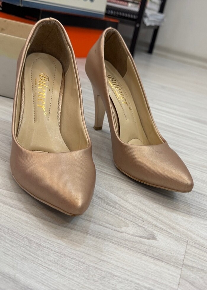 Pembe altın gold renk stiletto - Görsel 5