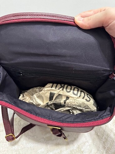 Bordo çapraz kutu çanta - Görsel 5