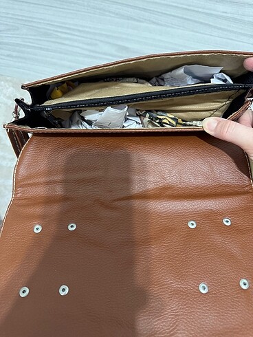 Kahverengi çapraz çanta - Görsel 3