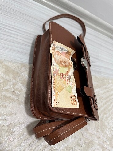 Kahverengi çapraz çanta - Görsel 6