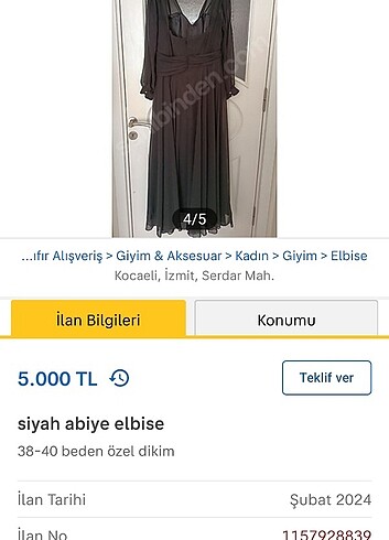 Özel dikim abiye