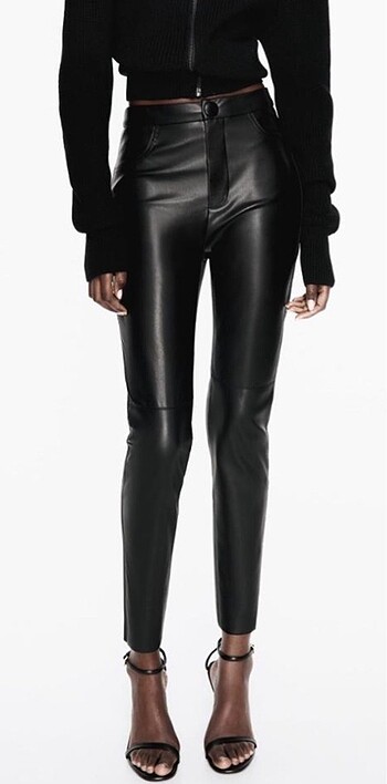 Zara M beden suni deri pantolon Yeni