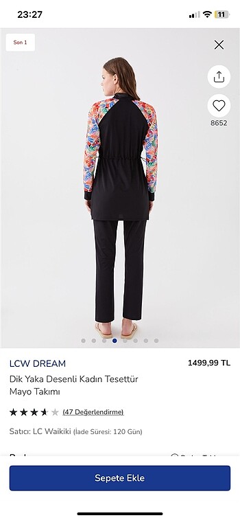 42 Beden Lcw dream haşama takımı 42 beden