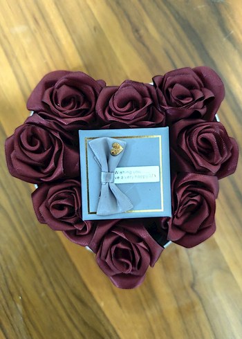 el emeği saten gül kutusu - Görsel 2