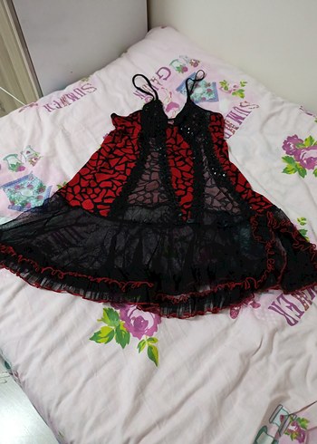 s Beden Kırmızı Yılan Desenli Gotik Mini Büstiyer