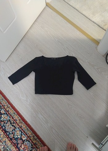 Kadın Siyah Uzun Kollu Fitted Bluz