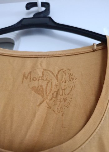 Sarı Uzun Kollu Hamile Tişört - Görsel 2