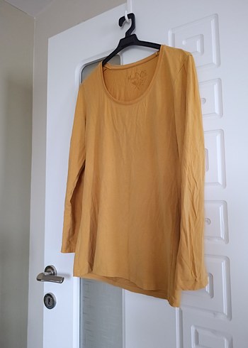 Sarı Uzun Kollu Hamile Tişört - Görsel 4