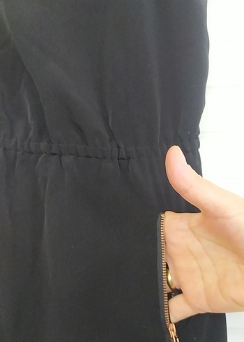 m Beden siyah Renk Siyah Midi Kolsuz Günlük Elbise