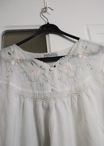 Beyaz Hamile ve Emzirme Gecelik - Görsel 2