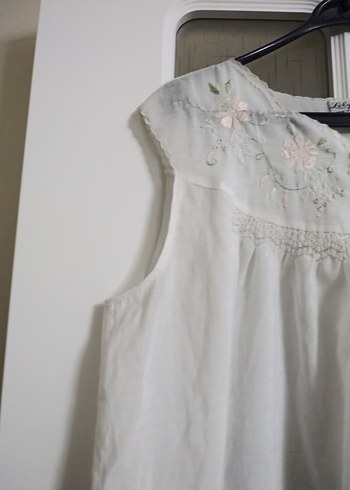 Beyaz Hamile ve Emzirme Gecelik - Görsel 5