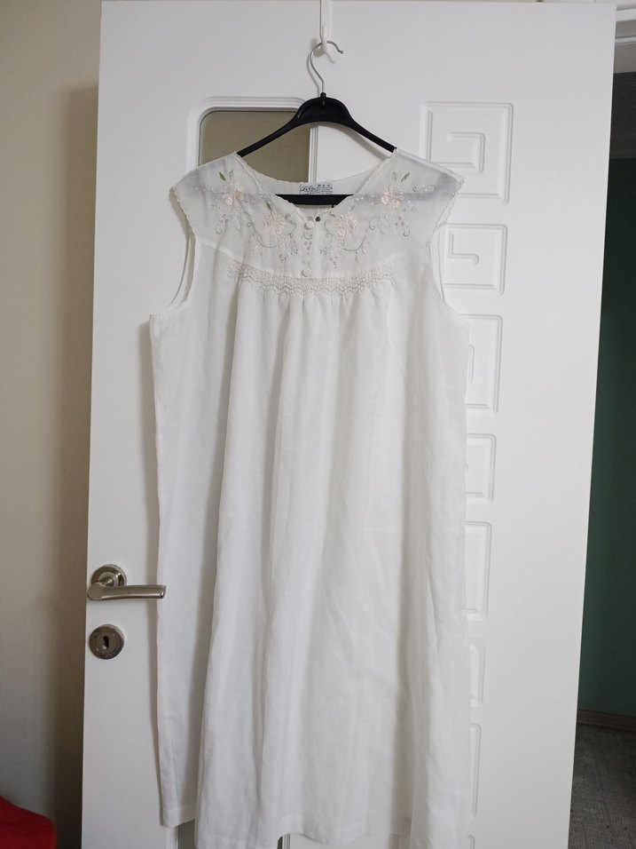 Beyaz Hamile ve Emzirme Gecelik - Görsel 4