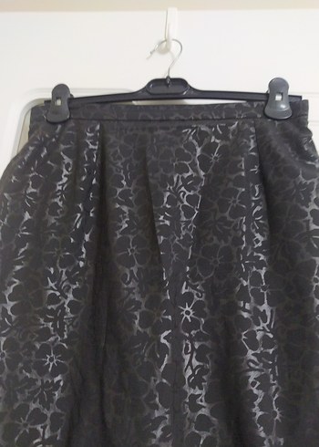 Siyah Desensiz Midi Hamile Eteği - Görsel 2