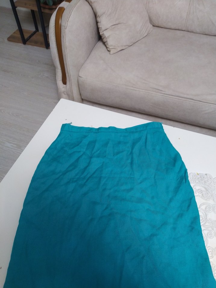 Lacivert Midi Hamile Keten Etek - Görsel 2