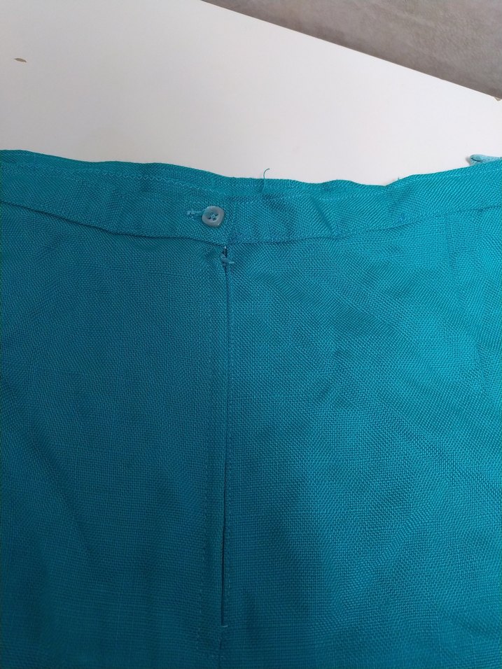 Lacivert Midi Hamile Keten Etek - Görsel 4