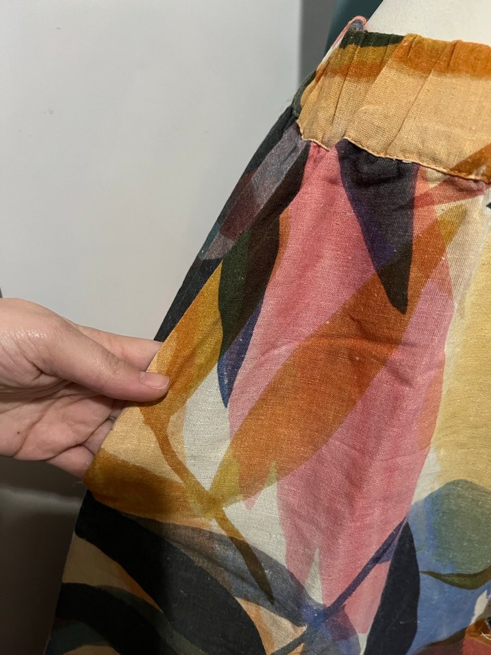 Bohem Çok Renkli Bağlamalı Uzun Etek - Görsel 3