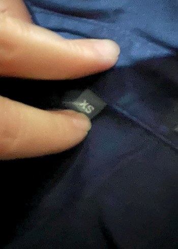 Lacivert V Yakalı Kadın Gömlek - Görsel 6