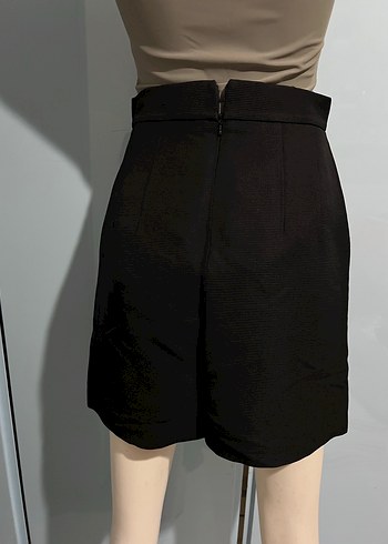 Siyah Beli Lastikli Mini Etek - Görsel 4