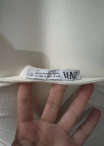 Beyaz Straplez Kadın Crop Top - Görsel 4
