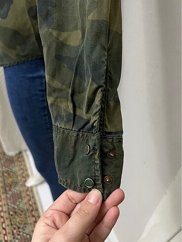 xs Beden haki Renk Kamuflaj gömlek