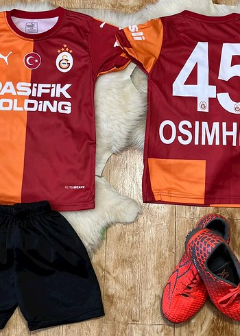 52 Beden Siyah Erkek Kısa Kollu Atlet Forma 8 15 yaş arasi