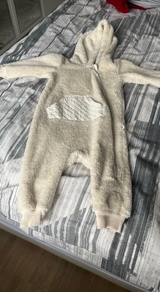 Gri Kürklü Bebek Erkek Tulum - Görsel 2