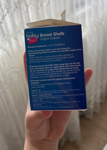 Bebek Baby Mom Göğüs Kalkanı Beyaz - Görsel 2