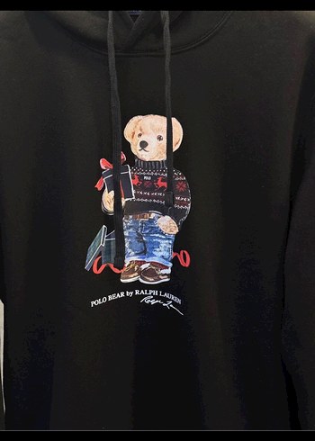 s Beden siyah Renk S beden Kapüşonlu RALPH LAUREN POLO BEAR Siyah Erkek Sweatshirt