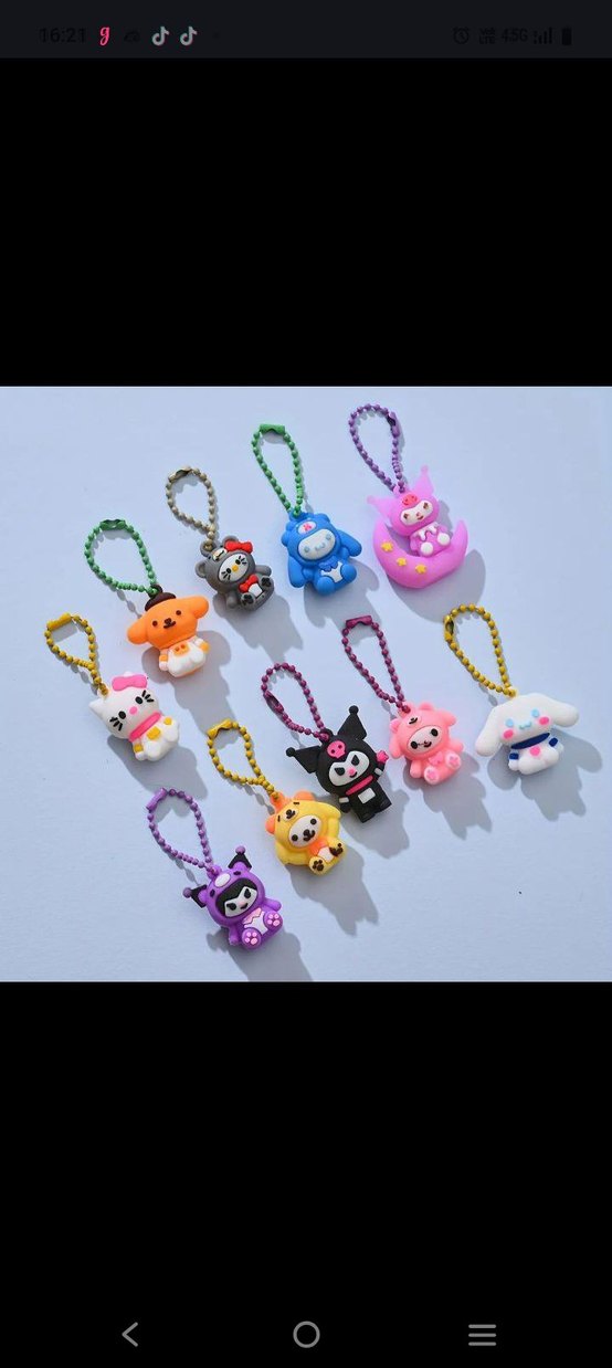 7 Renkli Moeou Family Mini Oyuncak Anahtarlik Figür Seti - Görsel 5