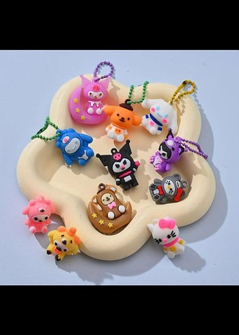 4 Sürpriz Kutu mini sanrio anahtarlık aksesuar. - Görsel 4