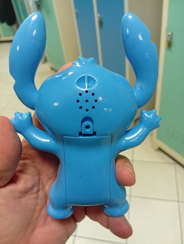 Mavi Stitch Figürlü Oyuncak sesli telefon ve davulcu bir arada - Görsel 4