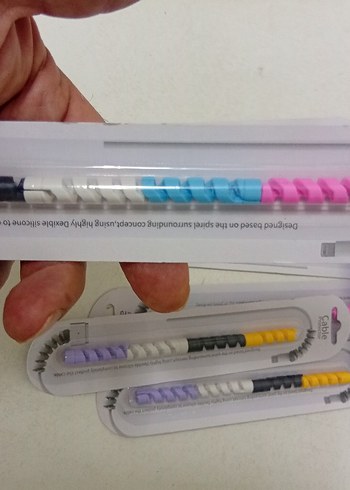 8 adet renkli Kablo koruyucusu seti - Görsel 2