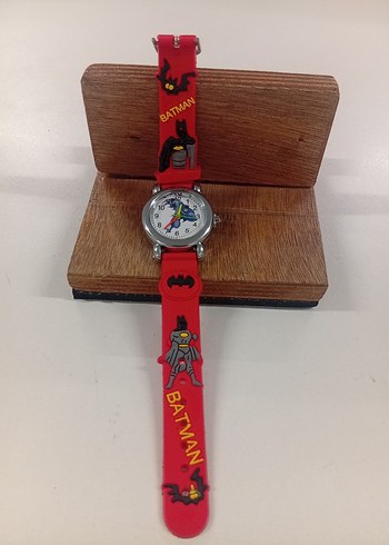 Kırmızı Batman Desenli Erkek Çocuk Kol Saati - Görsel 3
