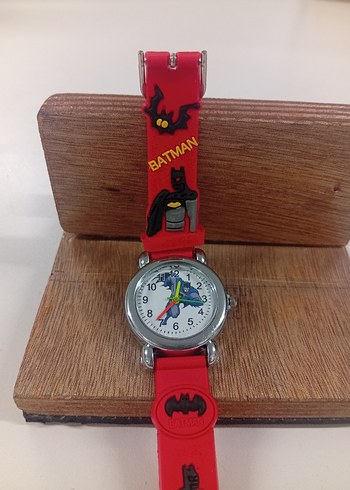 Kırmızı Batman Desenli Erkek Çocuk Kol Saati - Görsel 4