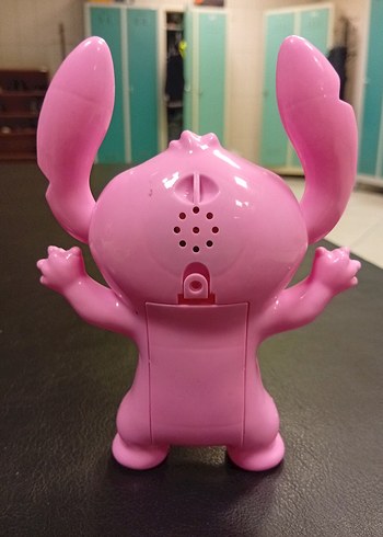 Pembe Stitch Figürlü Oyuncak sesli telefon ve davulcu bir arada - Görsel 8