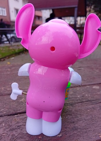 Pembe Stitch Figürlü Oyuncak sesli telefon ve davulcu bir arada - Görsel 5