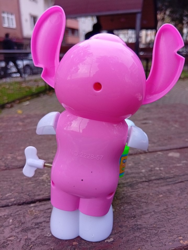 Pembe Stitch Figürlü Oyuncak sesli telefon ve davulcu bir arada - Görsel 5