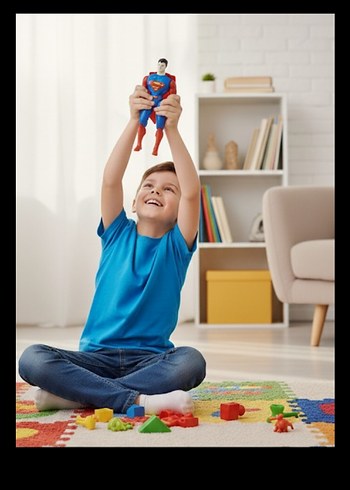 30 cm eklemleri hareketi ışıklı SÜPERMEN - Görsel 2