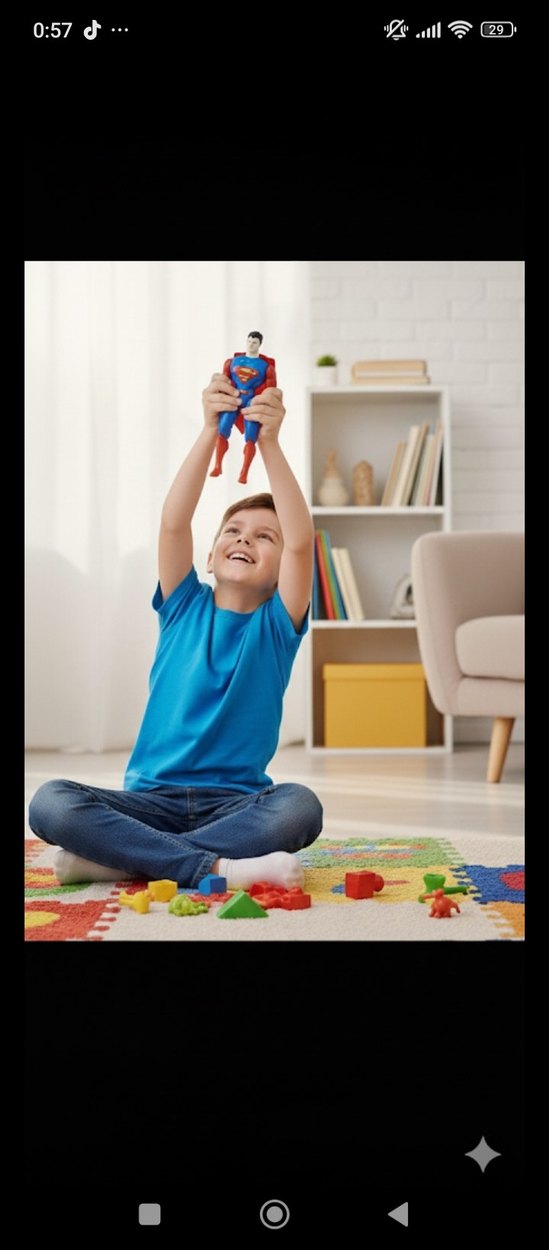 30 cm eklemleri hareketi ışıklı SÜPERMEN - Görsel 2