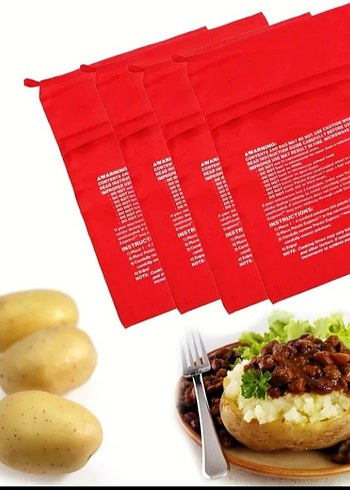 Sebzeler için Mikrodalga fırın poşeti - Görsel 5