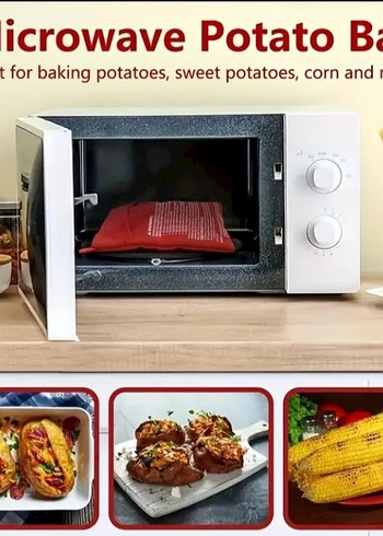 Sebzeler için Mikrodalga fırın poşeti - Görsel 7