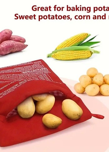 Sebzeler için Mikrodalga fırın poşeti - Görsel 6