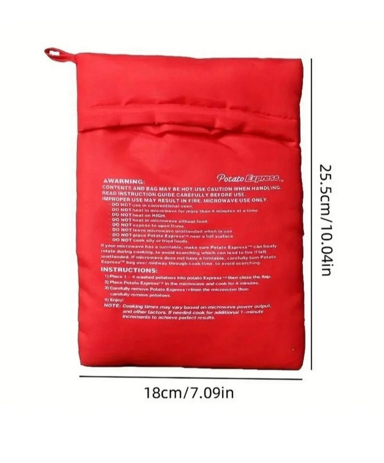 Sebzeler için Mikrodalga fırın poşeti - Görsel 3