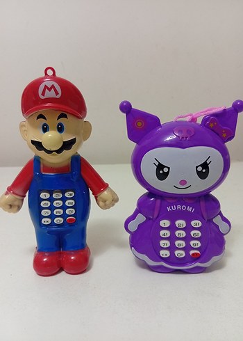 Süper Mario ve Kuromi sesli Telefon oyuncak Telefonlar - Görsel 2